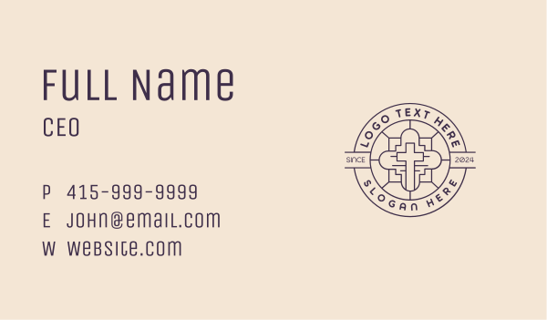 Cross Christian Worship Business Card Design Image Preview