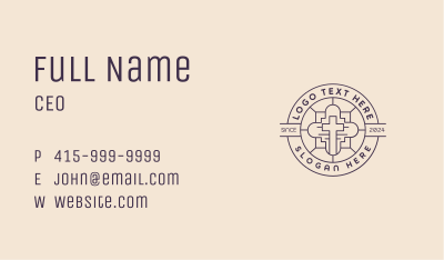 Cross Christian Worship Business Card Image Preview
