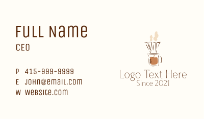 Brewed Coffee Filter Business Card Image Preview