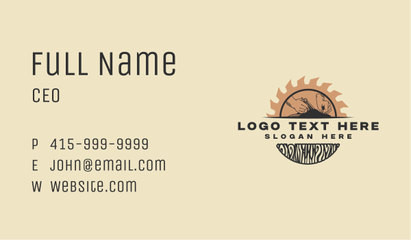 Woodwork Planer Carpentry Business Card Design Image Preview