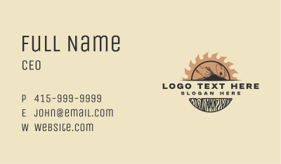 Woodwork Planer Carpentry Business Card Image Preview