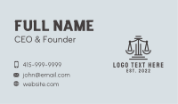 Judiciary Law Scale Business Card Design