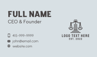 Judiciary Law Scale Business Card Image Preview