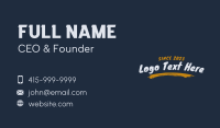 Handwritten Brush Stroke Wordmark Business Card Image Preview