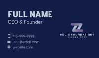 Tech Advertising Letter Z  Business Card Design