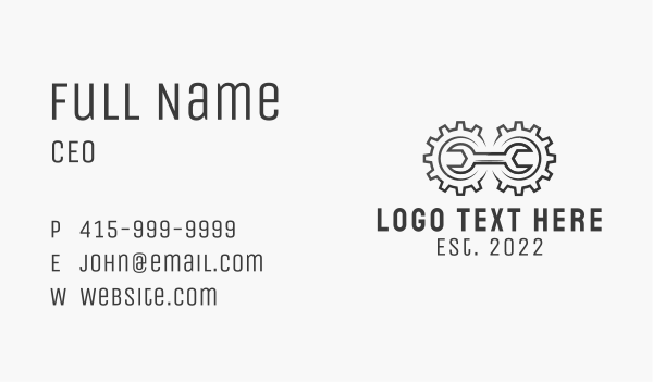 Industrial Mechanic Tool Business Card Design Image Preview