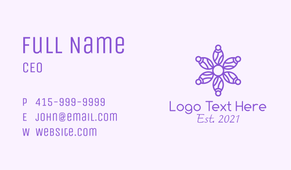 Purple Flower Gardening  Business Card Design Image Preview