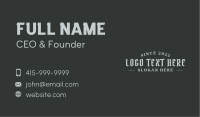Gothic Vintage Wordmark Business Card Image Preview