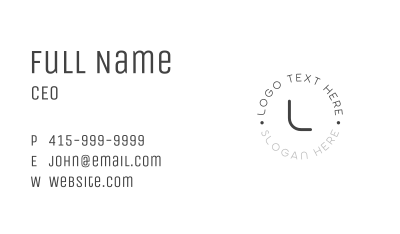 Slim Rounded Letter Business Card Image Preview