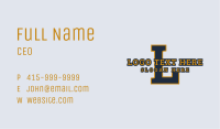 University League Lettermark Business Card Image Preview
