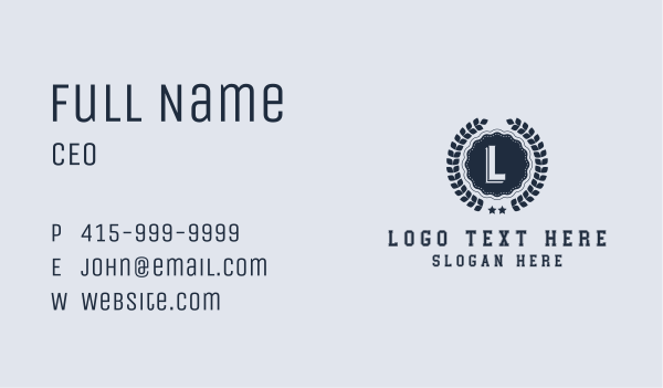 University League Lettermark Business Card Design Image Preview