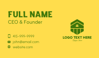 Green Hexagon Home Business Card Image Preview