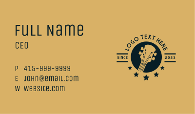Guitar Music Instrument  Business Card Image Preview