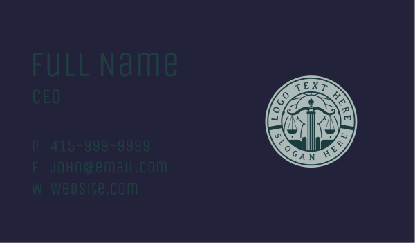 Legal Court Law Business Card Design Image Preview