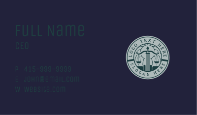 Legal Court Law Business Card Image Preview