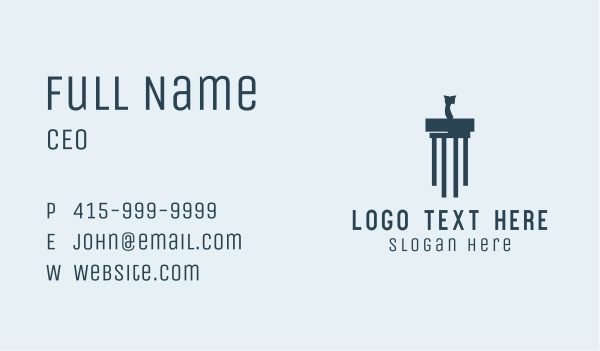 Legal Owl Column Business Card Design Image Preview