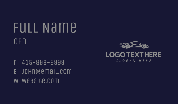 Speed Racing Car Business Card Design Image Preview