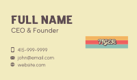 Colorful Retro Wordmark Business Card Image Preview