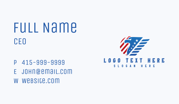 American Eagle Patriot Business Card Design Image Preview