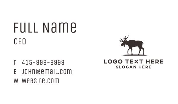 Wild Moose Animal Business Card Design Image Preview