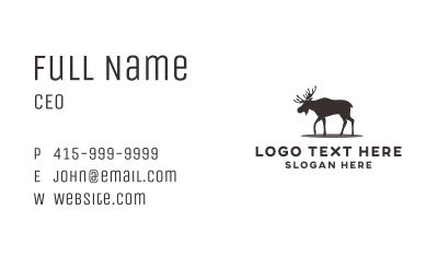 Wild Moose Animal Business Card Image Preview