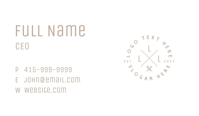 Hipster Wrench Emblem Business Card Image Preview