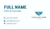 Blue Scout Badge Business Card Design