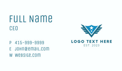 Blue Scout Badge Business Card Image Preview