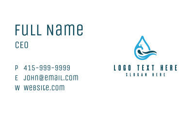 Faucet Water Drainage Business Card Image Preview