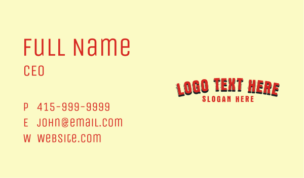 Generic Grunge Wordmark Business Card Design Image Preview