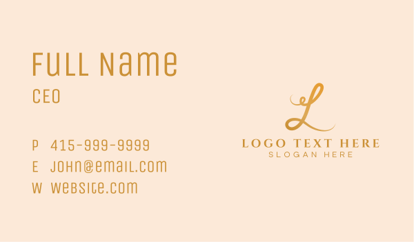 Dainty Letter L Business Card Design Image Preview