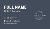 Classic Wreath Emblem Wordmark Business Card Preview