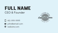 Vintage Circle Wordmark Business Card Design