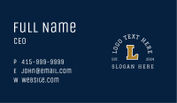Masculine Varsity Lettermark Business Card Image Preview