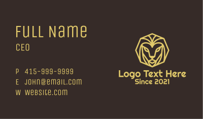 Minimal Lion Head Business Card Image Preview