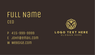 Minimal Lion Head Business Card Image Preview