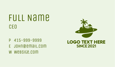 Coconut Resort Planet  Business Card Image Preview