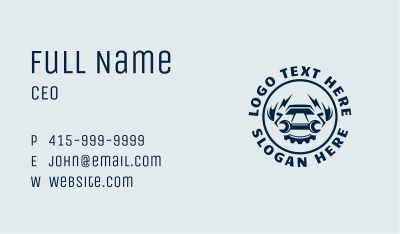 Car Mechanic Wrench Business Card Image Preview