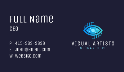 Circuit Eye Graph Business Card Image Preview