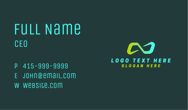 Gradient Startup Loop Business Card Design Image Preview