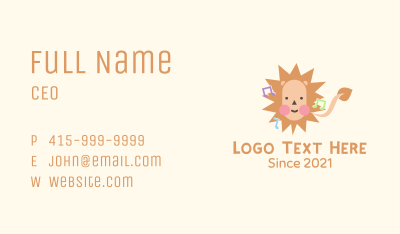 Cute Lion Musical  Business Card Image Preview