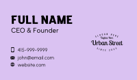 Vintage Quirky Wordmark Business Card Image Preview