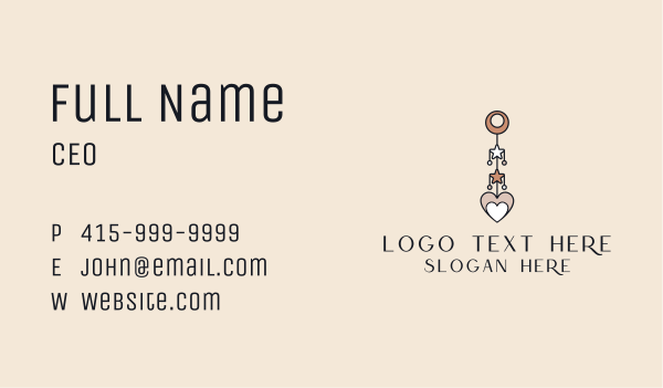 Dangling Earring Accessory  Business Card Design Image Preview