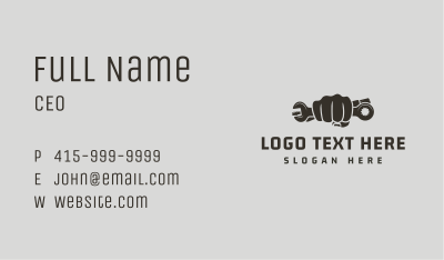 Mechanic Tools Fist Business Card Image Preview