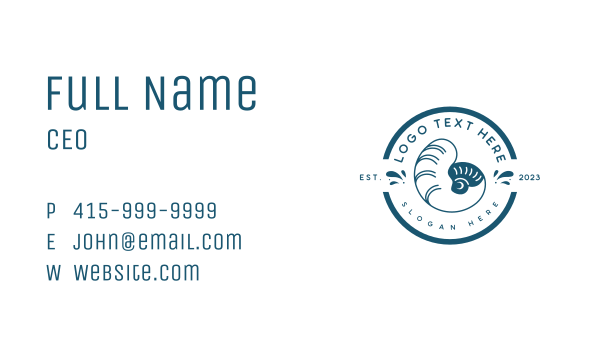 Nautilus Sea Shell Business Card Design Image Preview