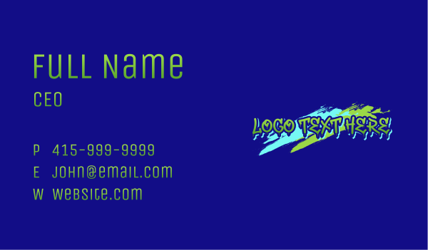 Urban Street Graffiti Wordmark Business Card Design Image Preview