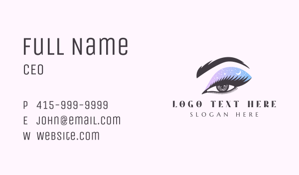 Cosmic Beauty Makeup Business Card Design Image Preview