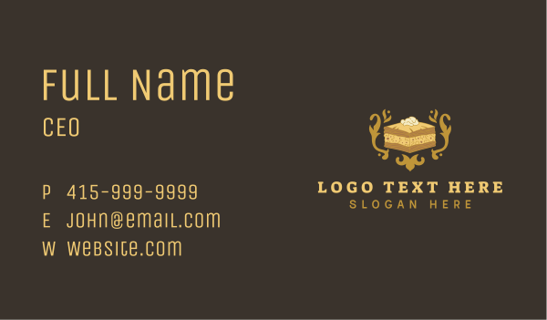 Pastry Cake Bakeshop Business Card Design Image Preview