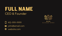 Decorative Crown Shield Business Card Design