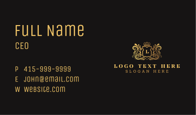 Decorative Crown Shield Business Card Image Preview